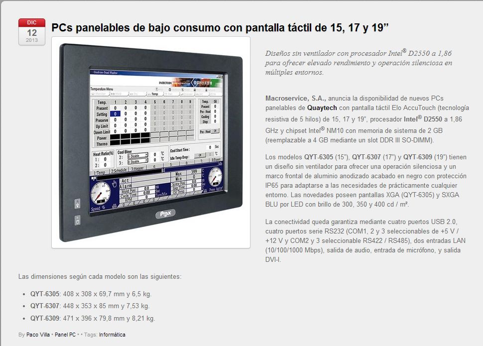 Macroservice en Noticias IT